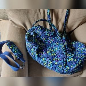 Vera bradley large travel duffle bag (indigo pop)